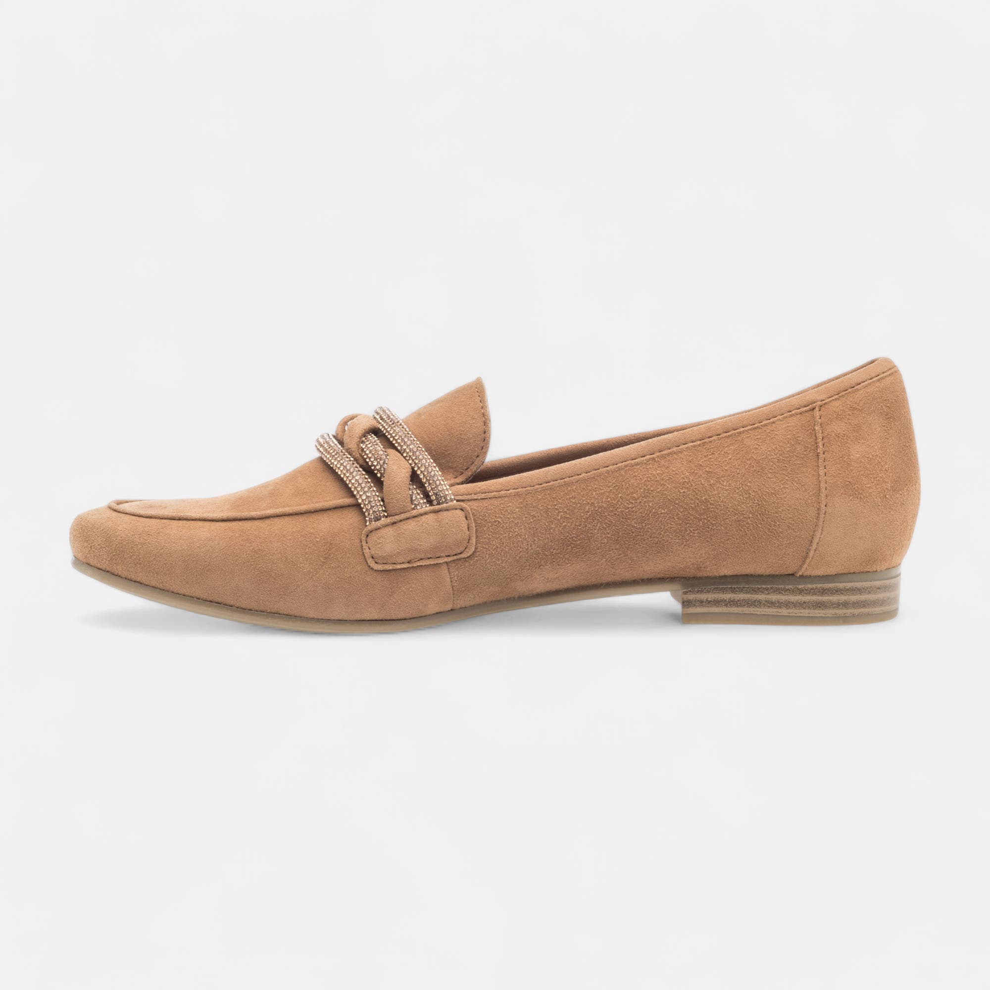 Mocassins Femme en cuir camel