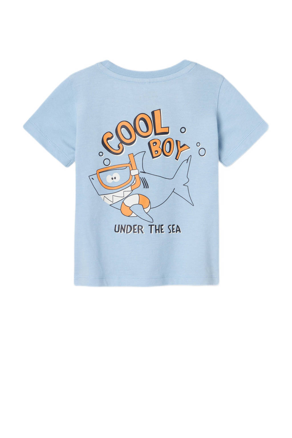 NAME IT baby T-shirt NMMVELIX met backprint lichtblauw