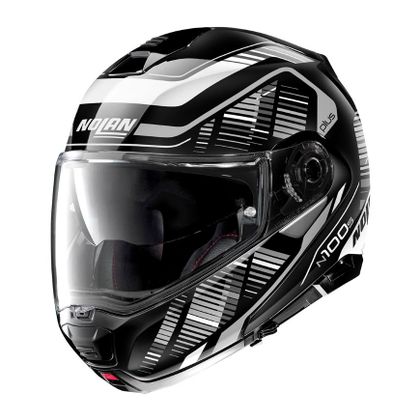 Casque Nolan N100.5 PLUS STARBOARD N-COM - GLOSSY - Noir / Orange
