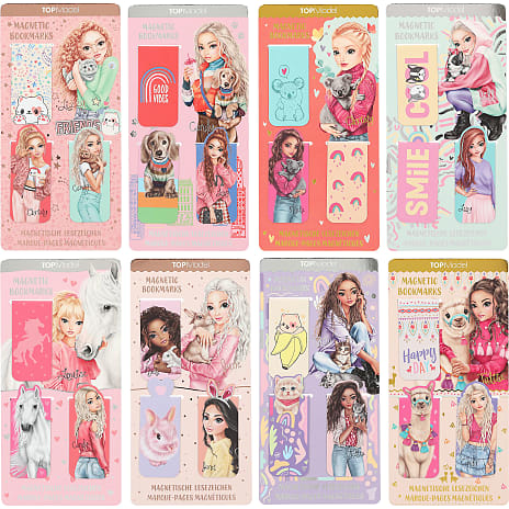TOPModel magnetiske bogmærker – flere varianter – assorteret