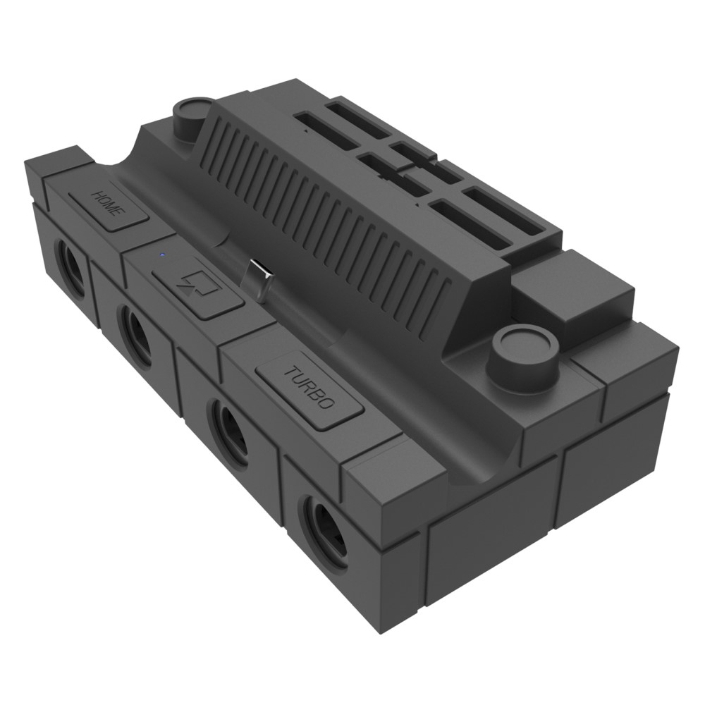 Ladegerät Dockingstation Charging Dock mit Spiele Halterung und HDMI / USB C / 3x USB / 4x NGC Anschluss für Nintendo Switch / OLED - Schwarz