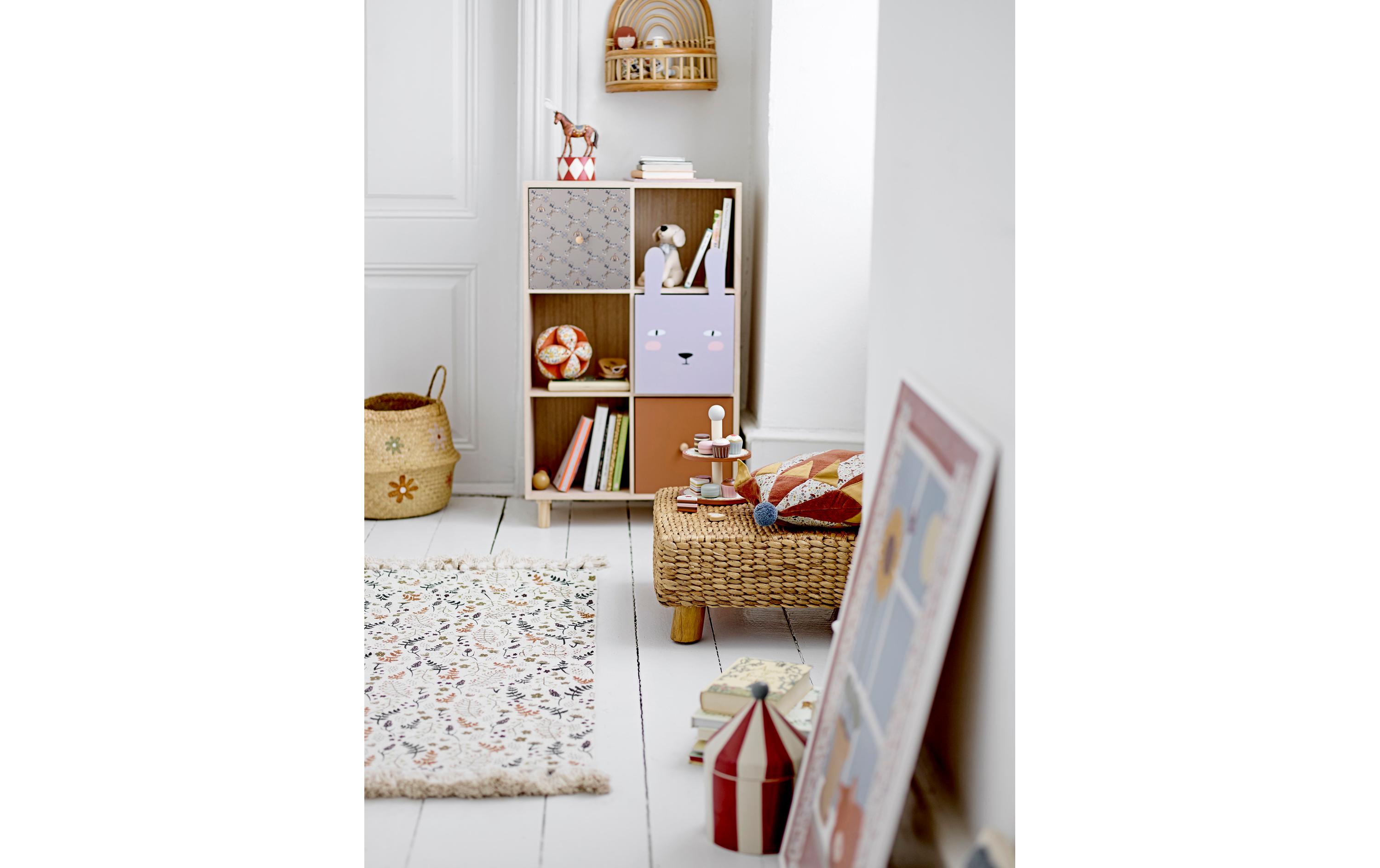 Bücherregal Calle mit Schubladen Natur, Paulownia<br>Kinderregal für Bücher und Spielzeug