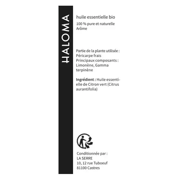 Óleo Essencial de Lima Orgânica Haloma 10ml