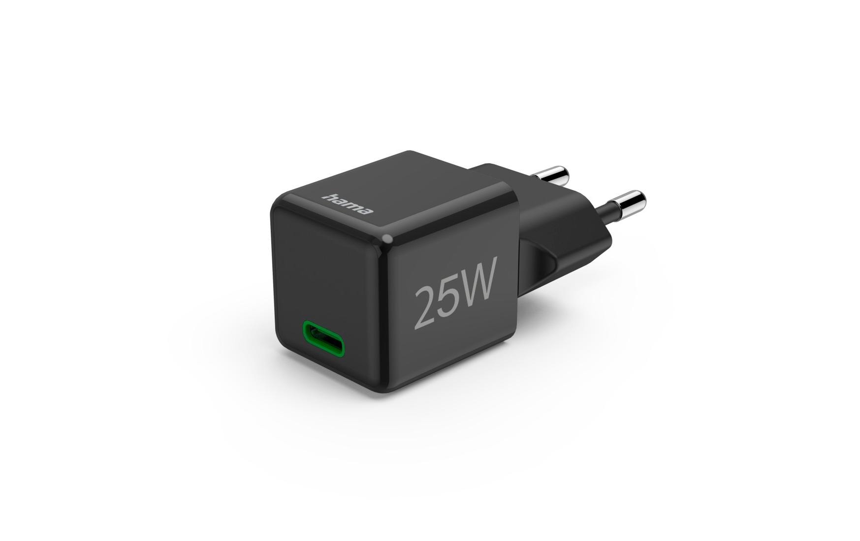 USB-Wandladegerät Mini-charger USB-C 25 W SchwarzSuper-Mini-GaN-Ladegerät USB-C