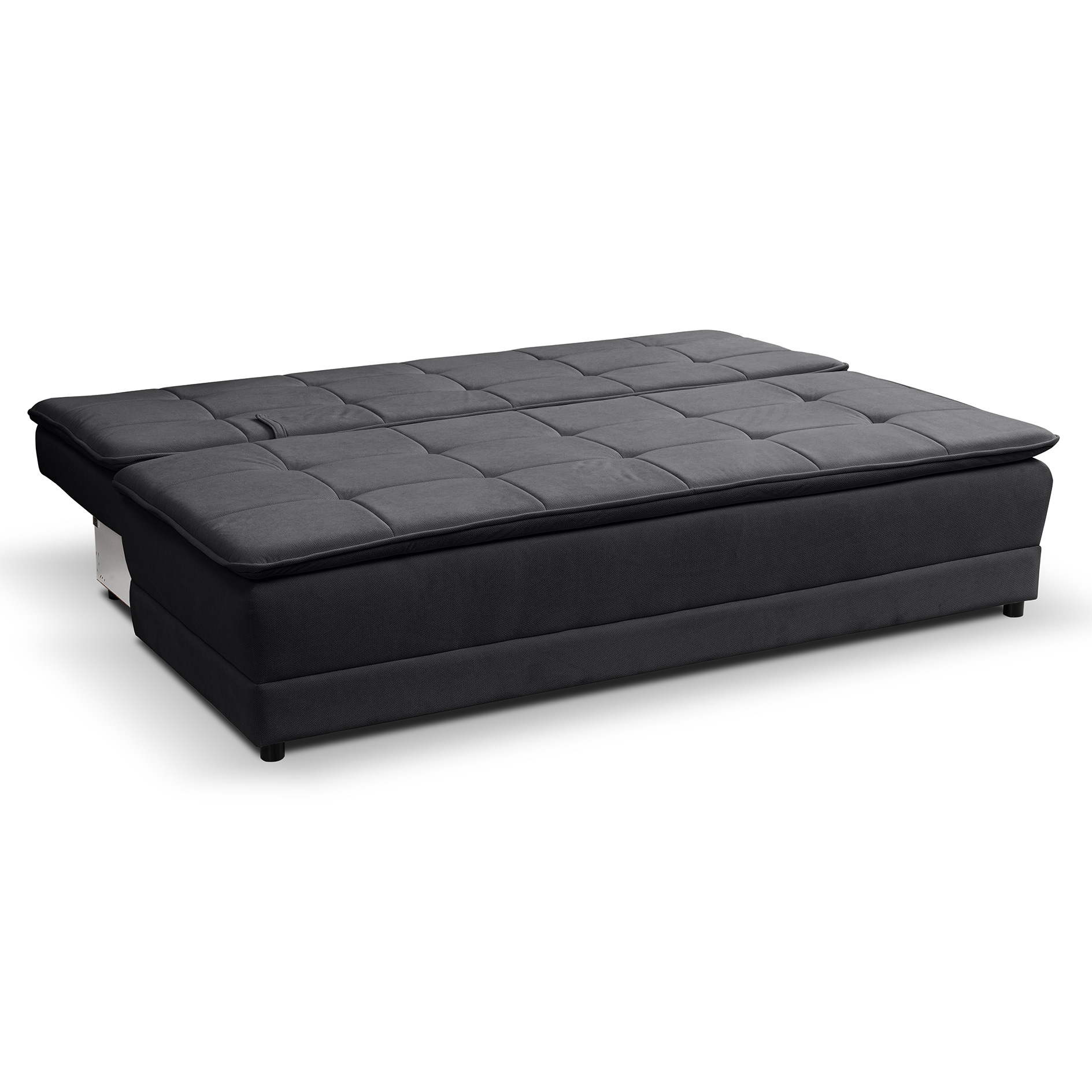 Schlafsofa - anthrazit - Velvet - Liegefunktion und Staukasten