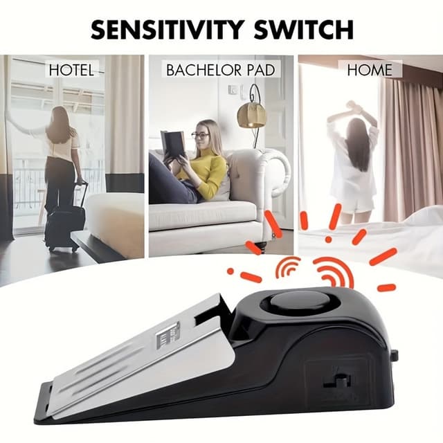Smart dørstopper 120dB tyverialarm til beskyttelse af hotel hjemmekontor