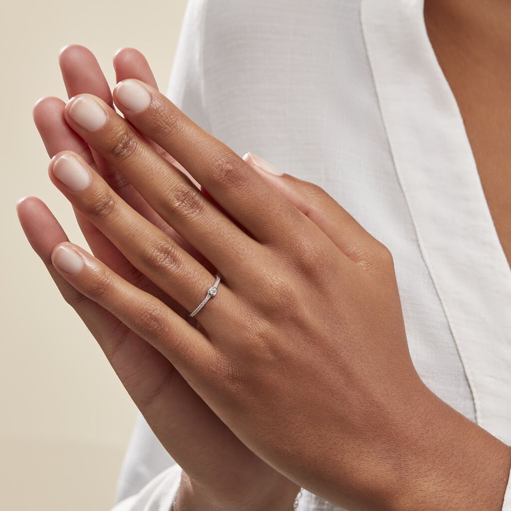 Bague Maryne Argent Blanc Oxyde De Zirconium
