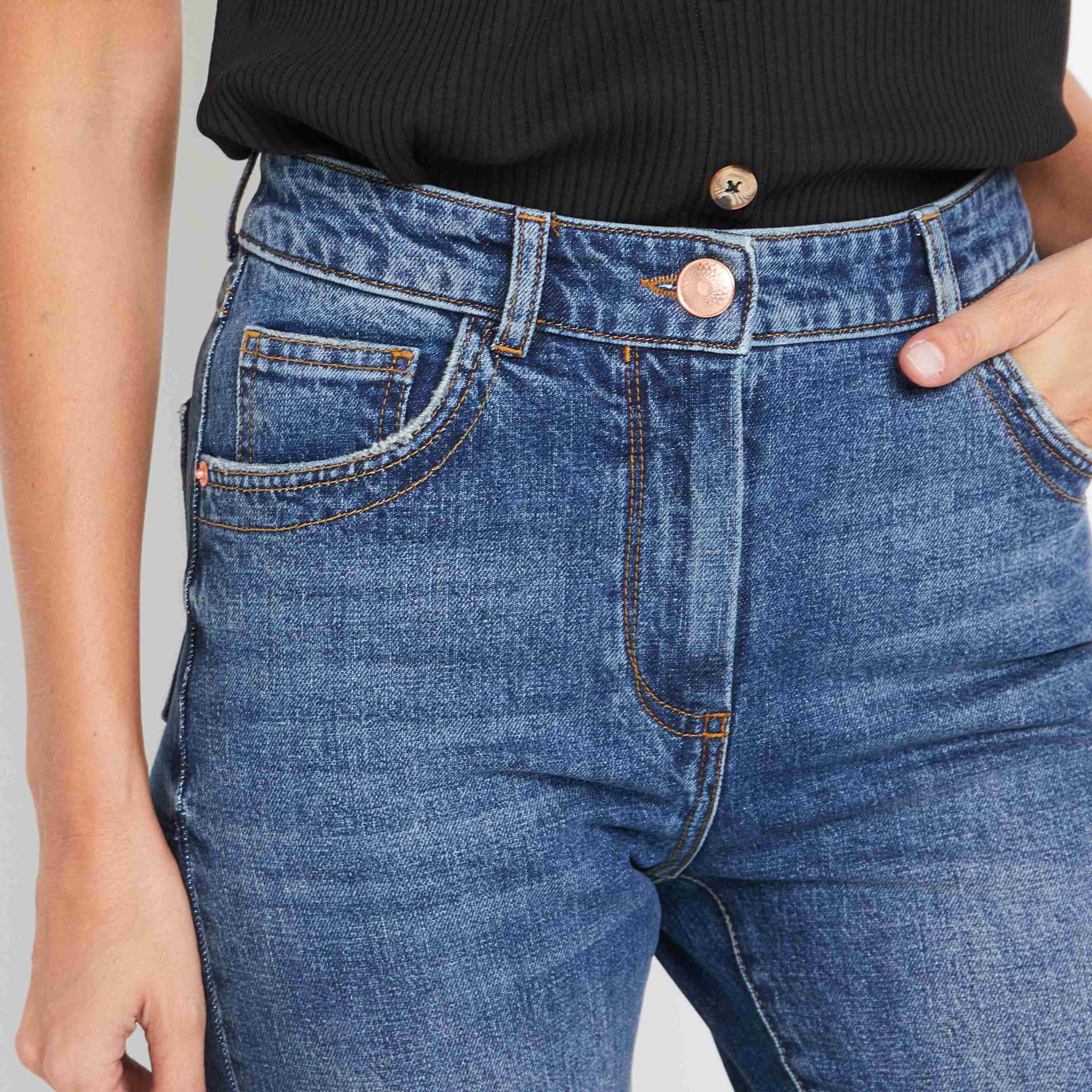Jean droit raccourci JOKARI femme - DARK STONE