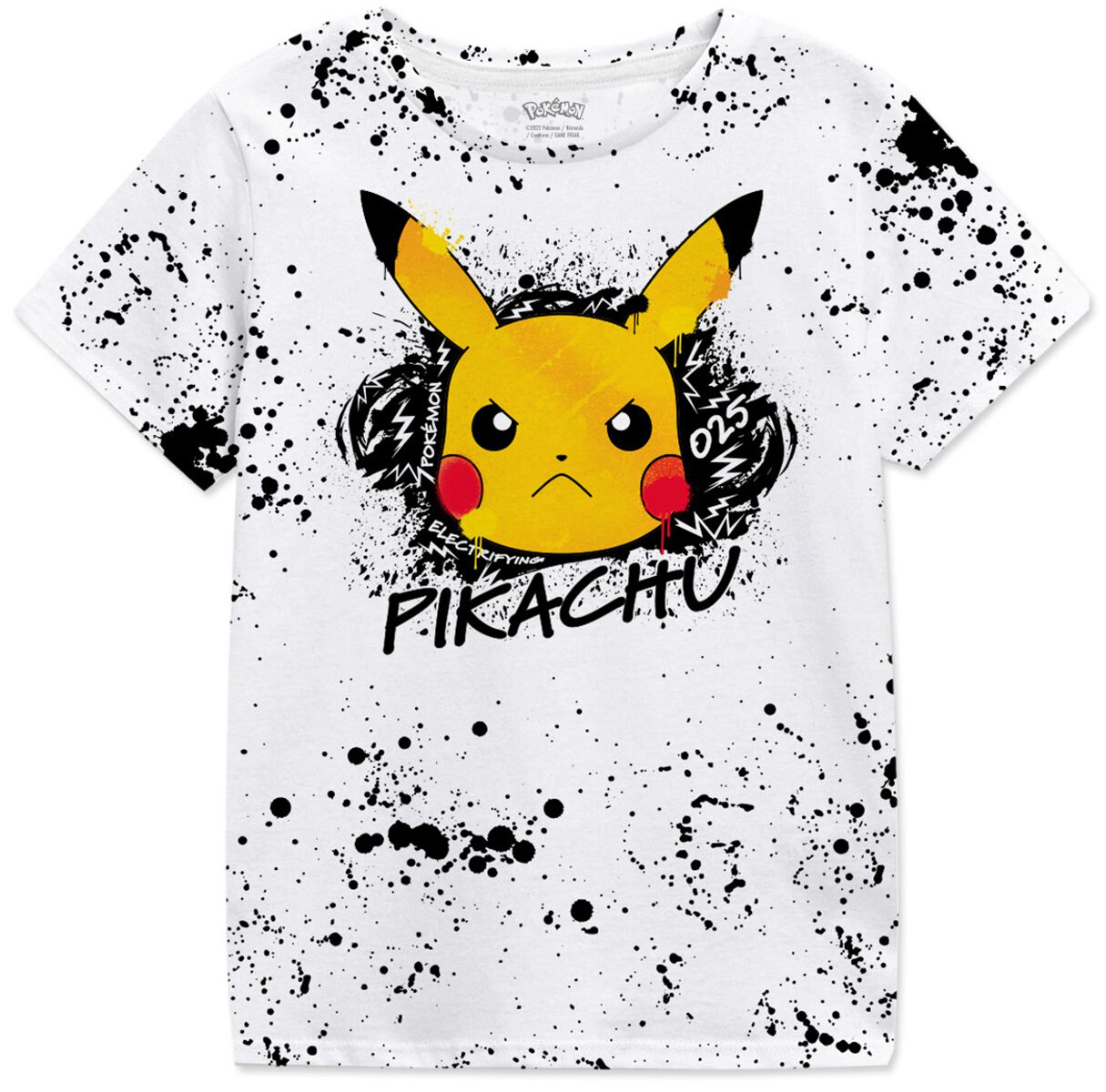 Enfants - Éclaboussures & Pikachu | Pokémon T-Shirt Manches courtes