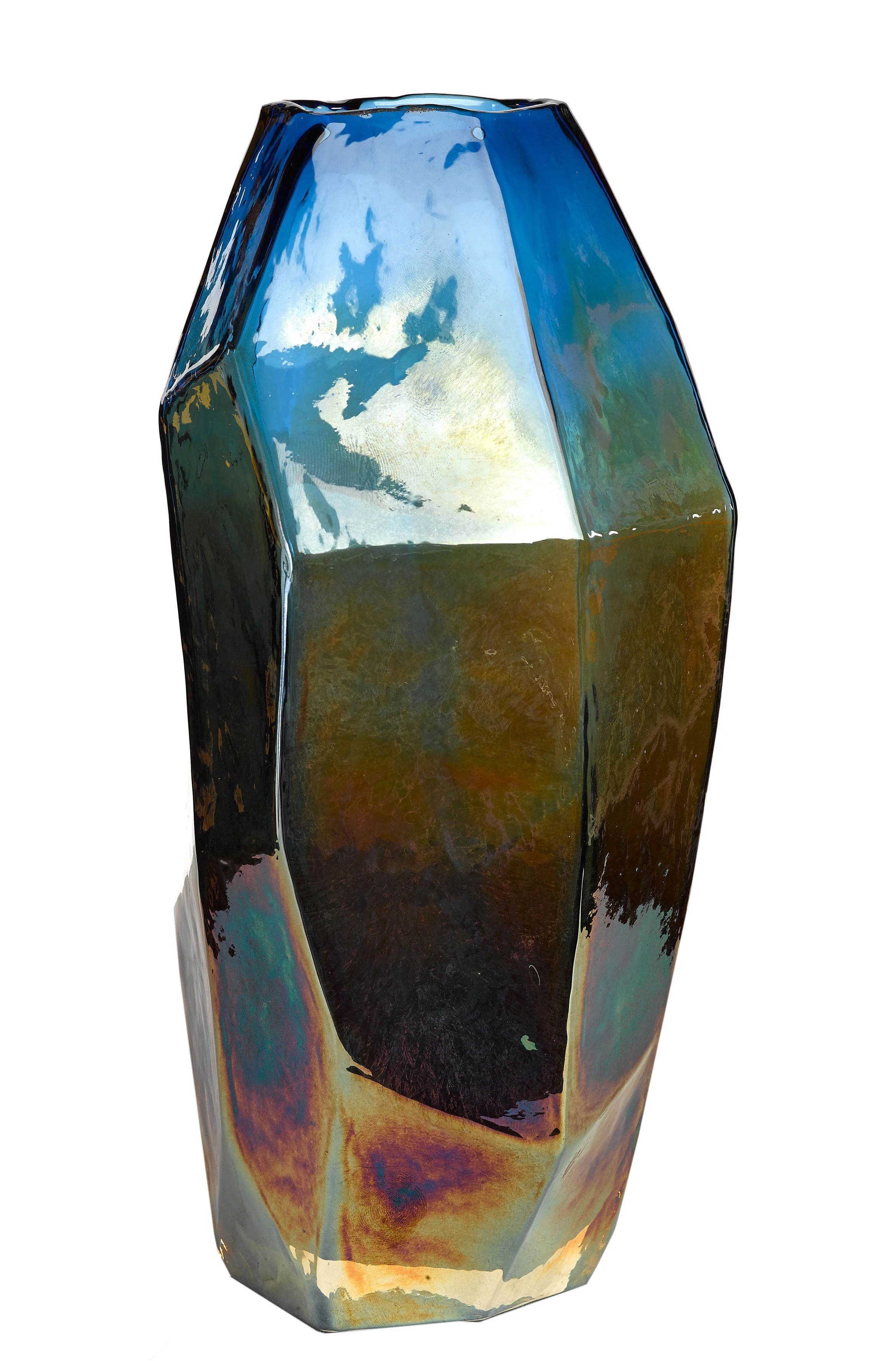 GRAPHIC LUSTER MEDIUM - Vase verre | Bleu