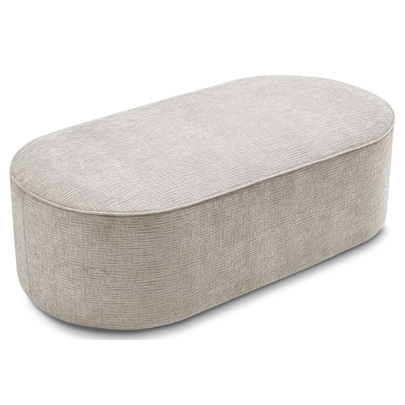 Bobochic Pouf pour canapé modulable Rousseau texturé beige - 140x70x45 cm