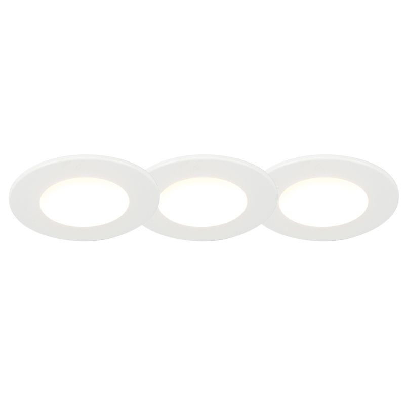 Set van 3 badkamer inbouwspots rond LED 5W wit waterdicht - Blanca