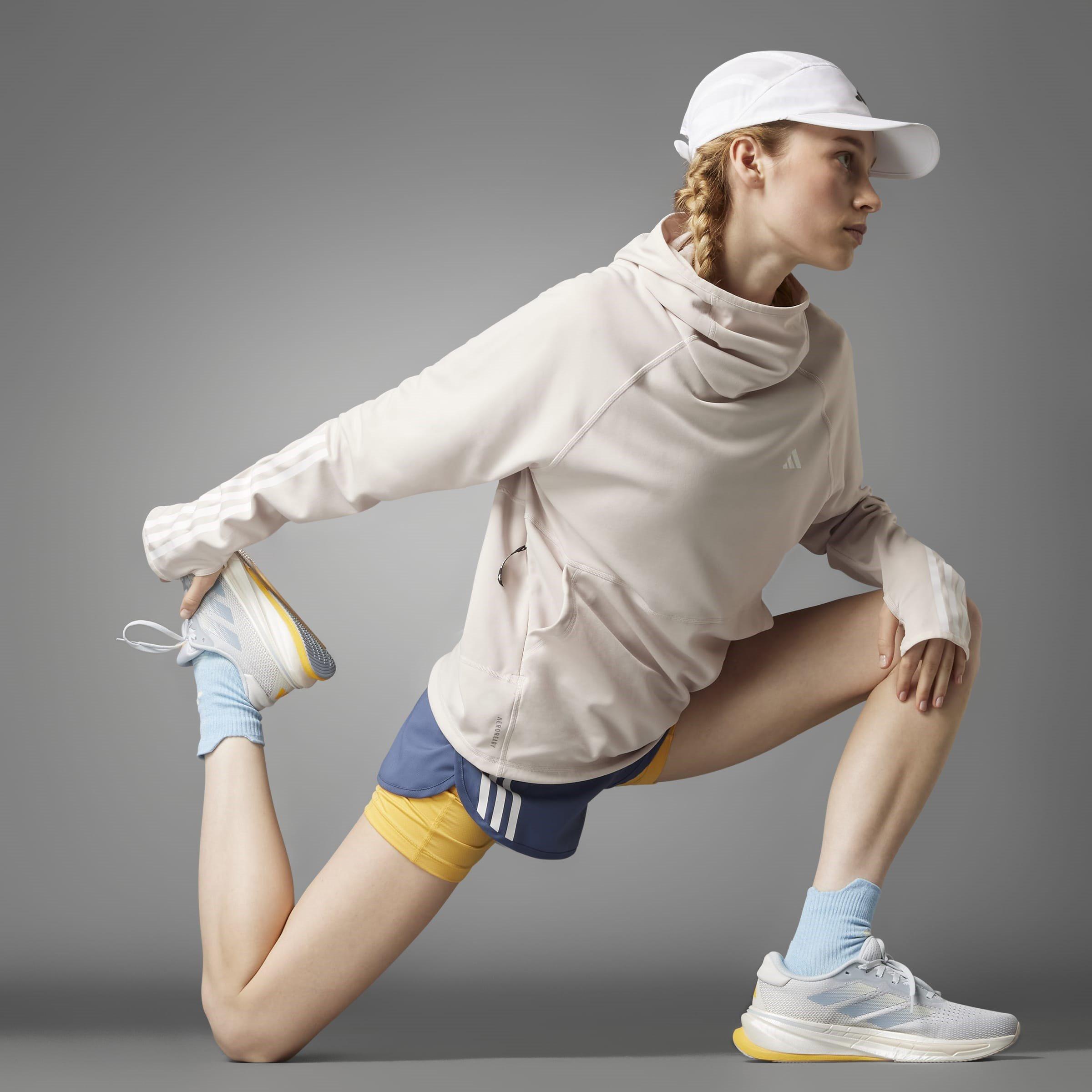 adidas Own The Run 3 Stripes Hoodie Womens
