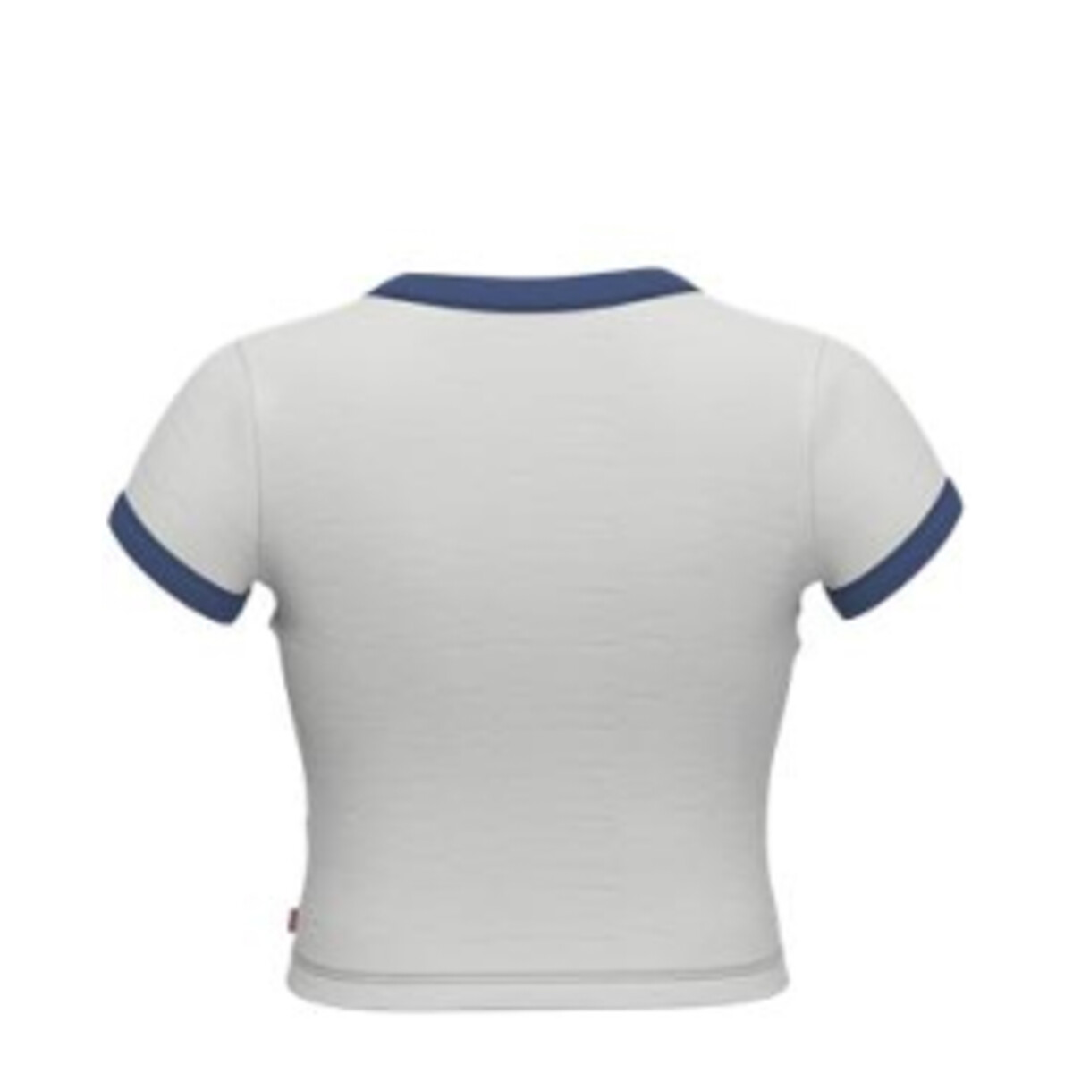 Camiseta cropped Levi's com estampa na frente.