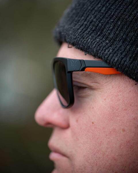 Lunettes de soleil polarisées Fox Collection Black & Orange Shades