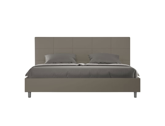 ITYHOME - Lit coffre mika 180x200 similicuir cappuccino
