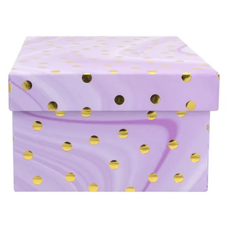 Idena 3er-Set Geschenkboxen Dot/lilaFSC-Mix