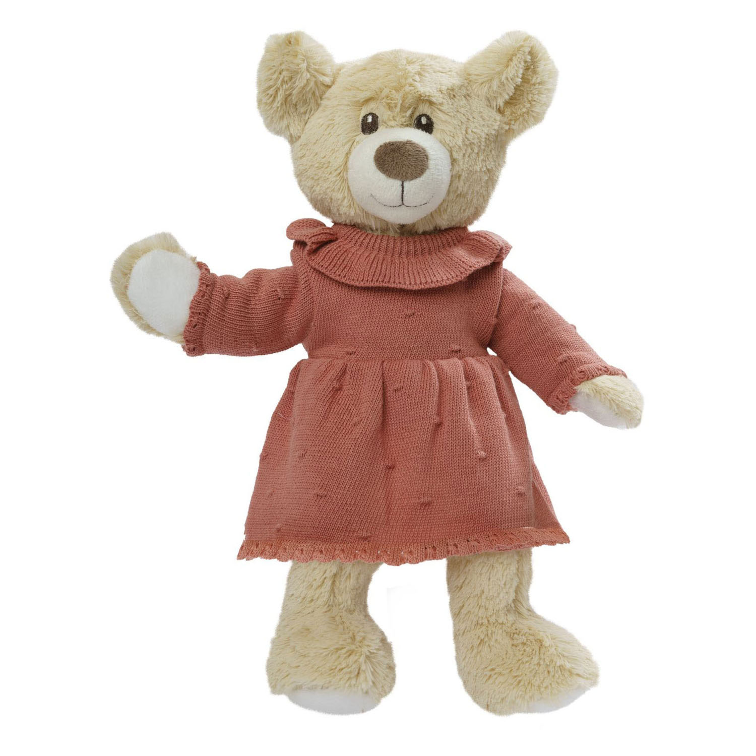 Poppen Brei Jurk Perzik, 28-35 cm
