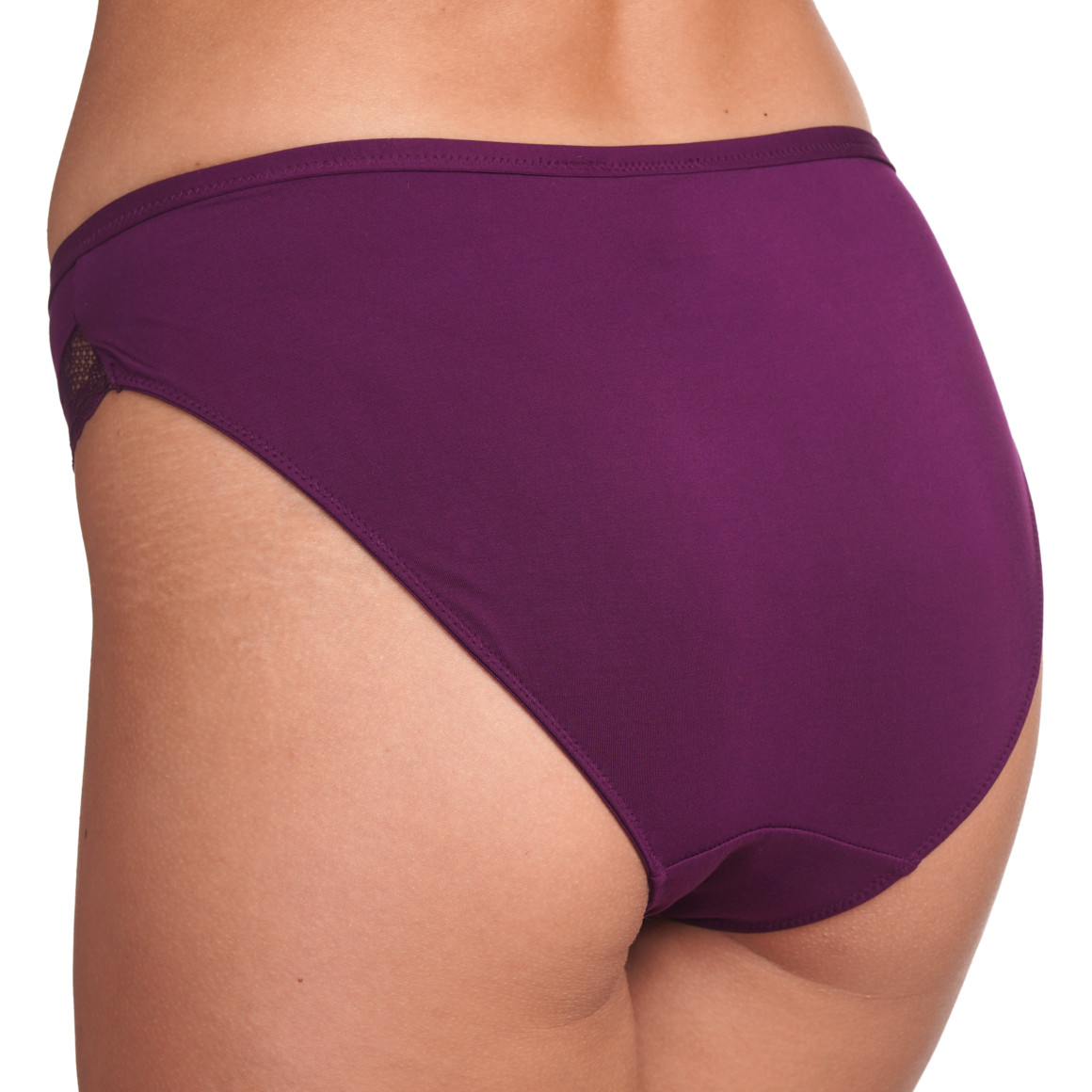 Gina Benotti 2 Damen Slips mit Spitzenbesatz rosa / dunkellila