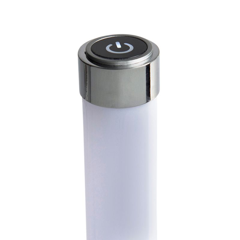 Set van 2 moderne vloerlampen LED chroom - Line-up