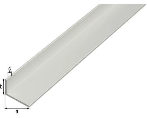 Aluminium hoekprofiel, zilver geanodiseerd, 50x30x3 mm, 1 m