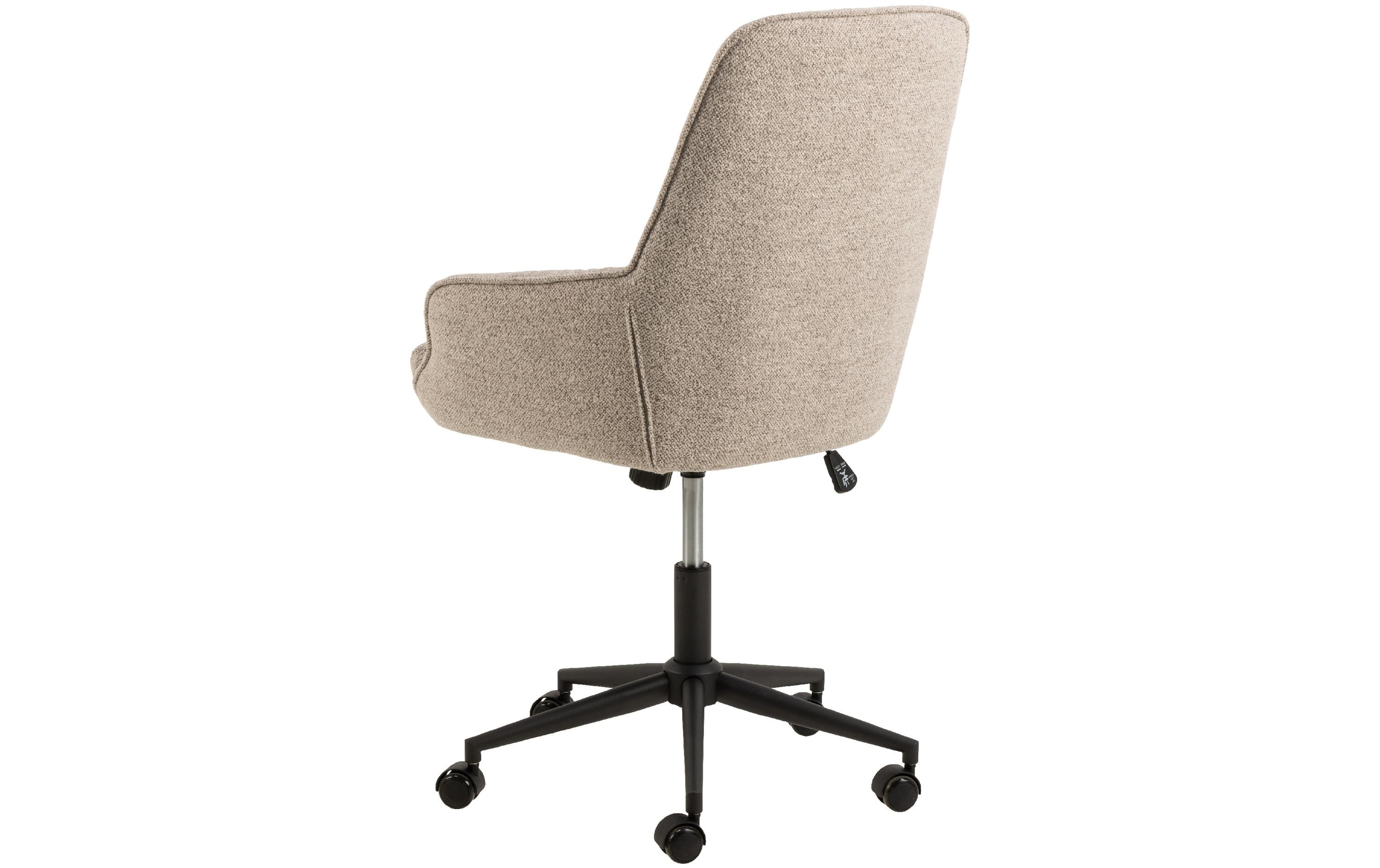 Bürostuhl Erik, mit Polsterrücken und Armlehnen, Beige<br>Höhenverstellbarer Schreibtischstuhl