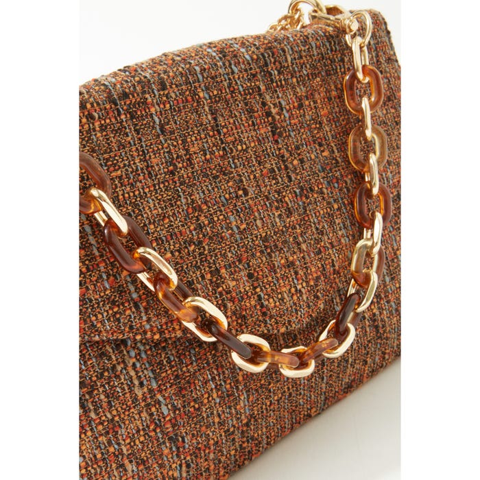 Veritas-Schoudertas vierkant tweed