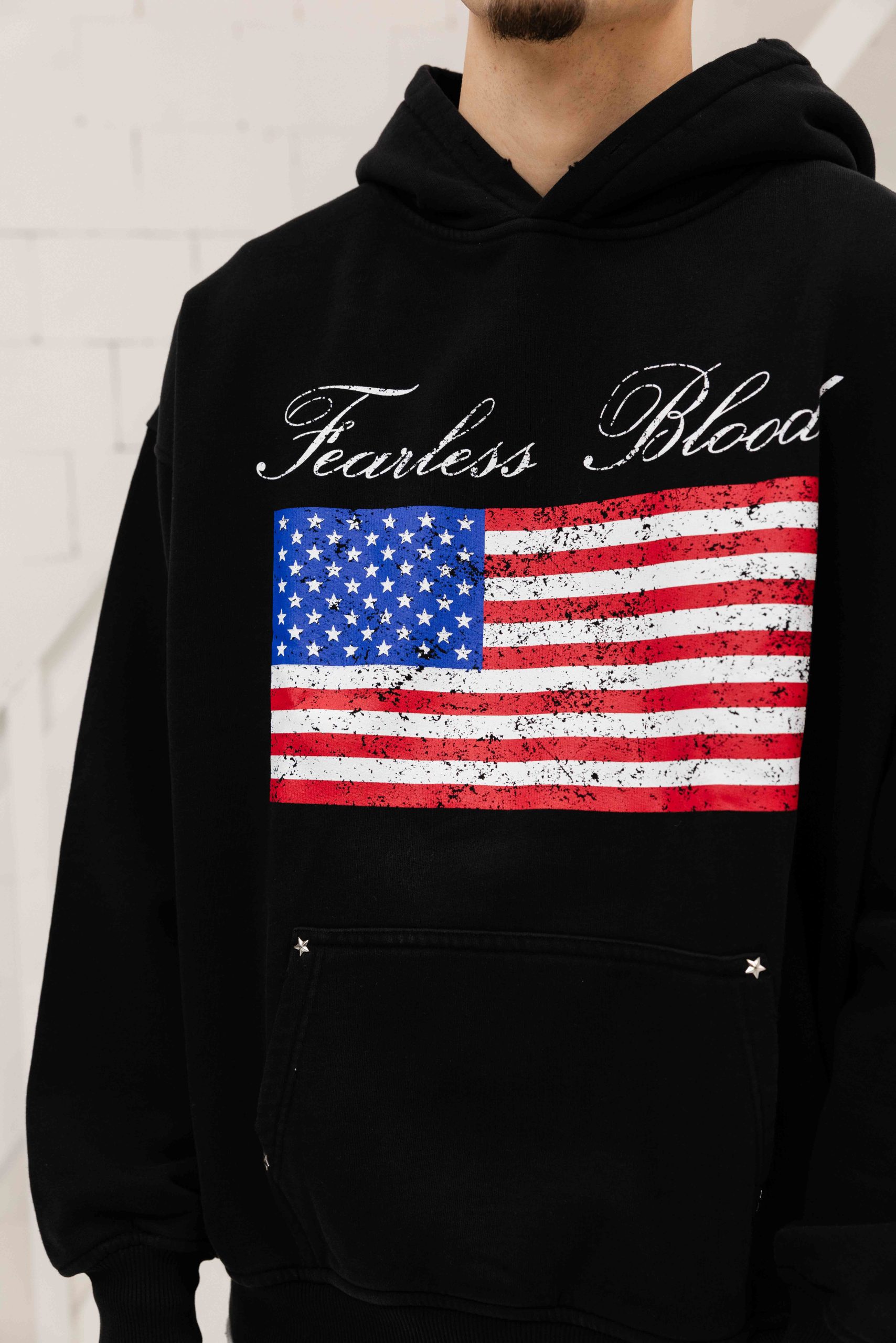 Fearless Blood Justin Hoodie Heren Zwart