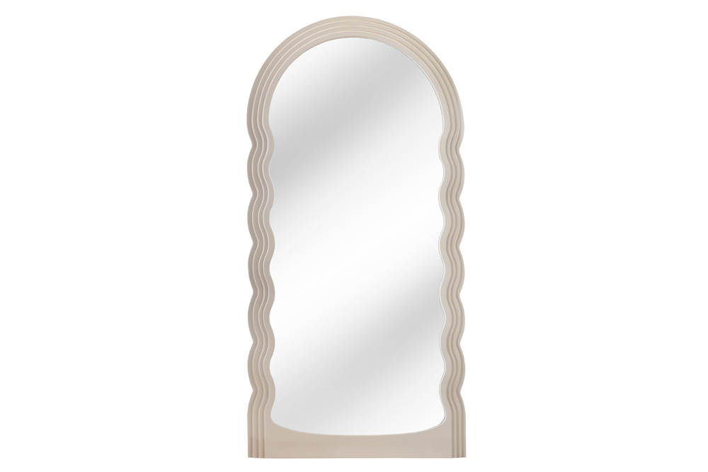 Design Wandspiegel WAVE 160cm greige