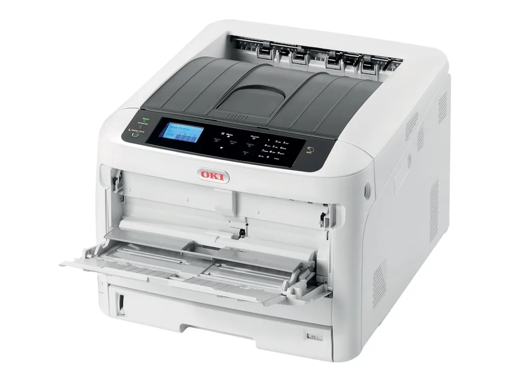 OKI C824dn - Printer - farve - Duplex - LED - A3 - 1200 x 600 dpi - op til 26 spm (mono) / op til 26 spm (farve) - kapacitet: 400 ark - USB 2.0, Gigabit LAN, USB 2.0 vært