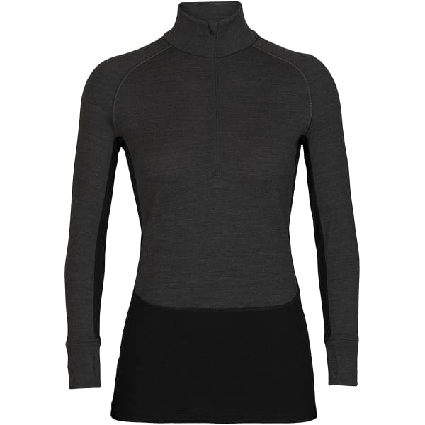 T-shirt thermique ICEBREAKER W ZONEKNIT 260 LS HALF ZIP JET JET HTHR/BLK/METRO H/CB