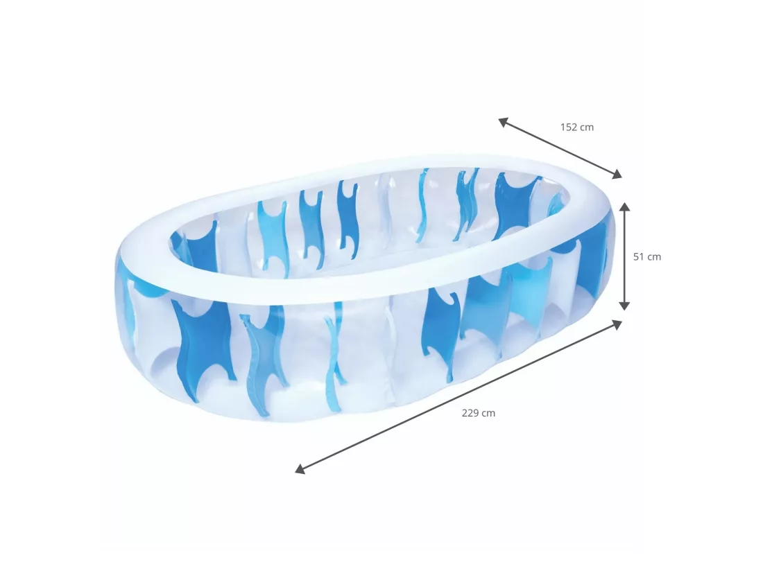 Piscine Gonflable pour Enfants Bestway Elíptica 229x152x51 cm Bleu