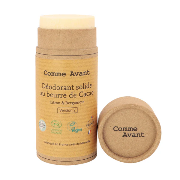 Comme Avant Déodorant Solide au Beurre de Cacao - Brut sans parfum 60 g