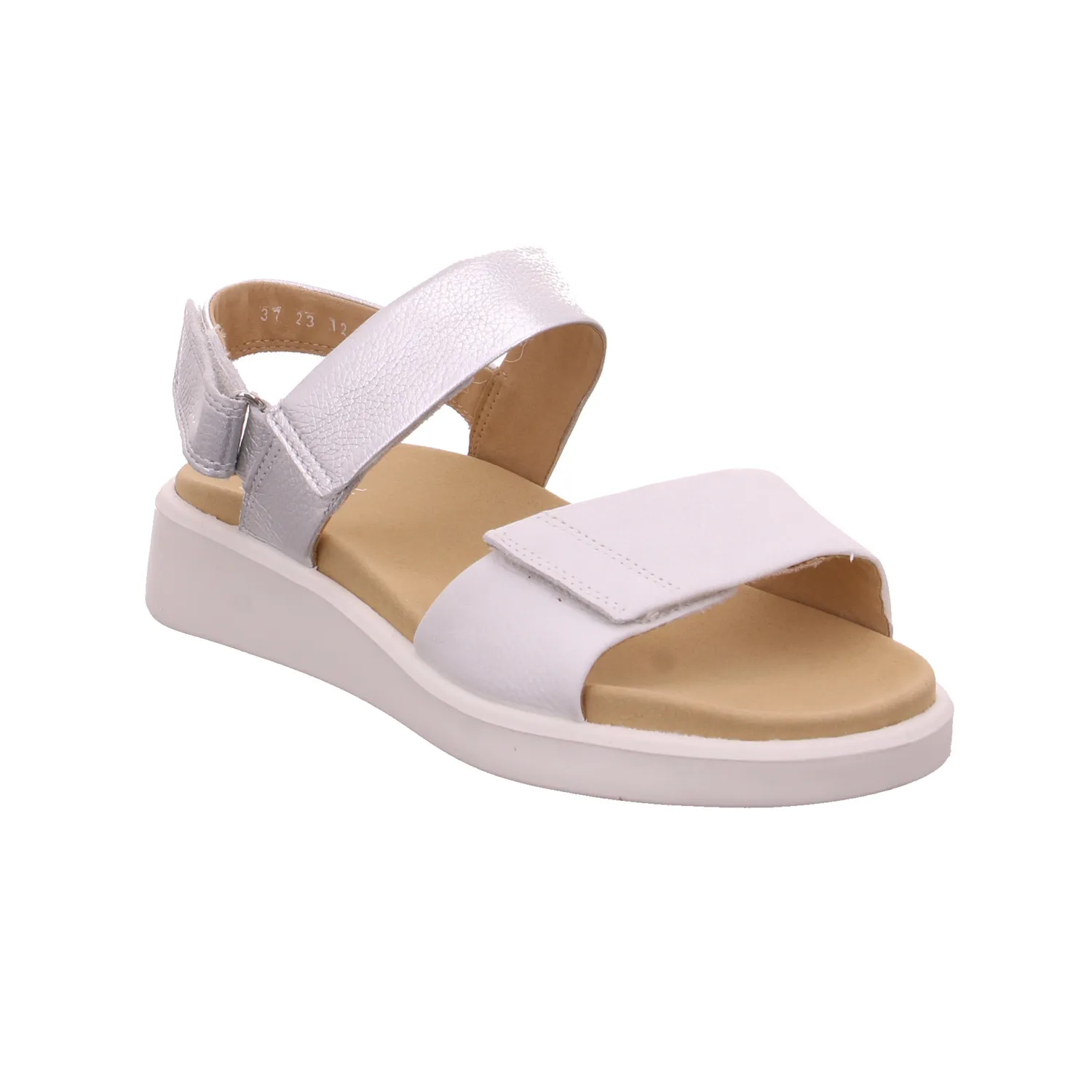 ARA Comfort-Sandalette Weiss Leder  mit Wechselfussbett