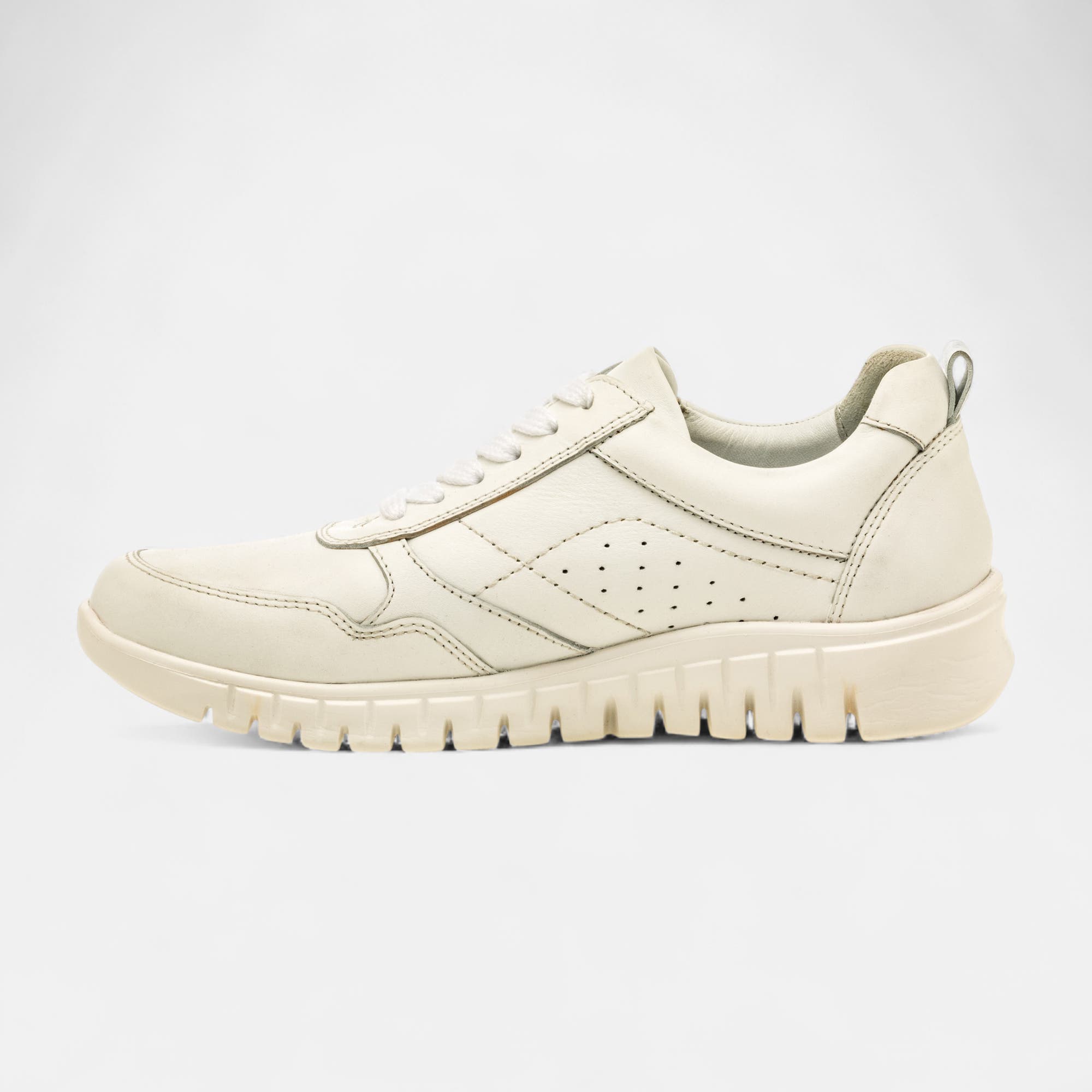 Baskets basses Femme en cuir blanc