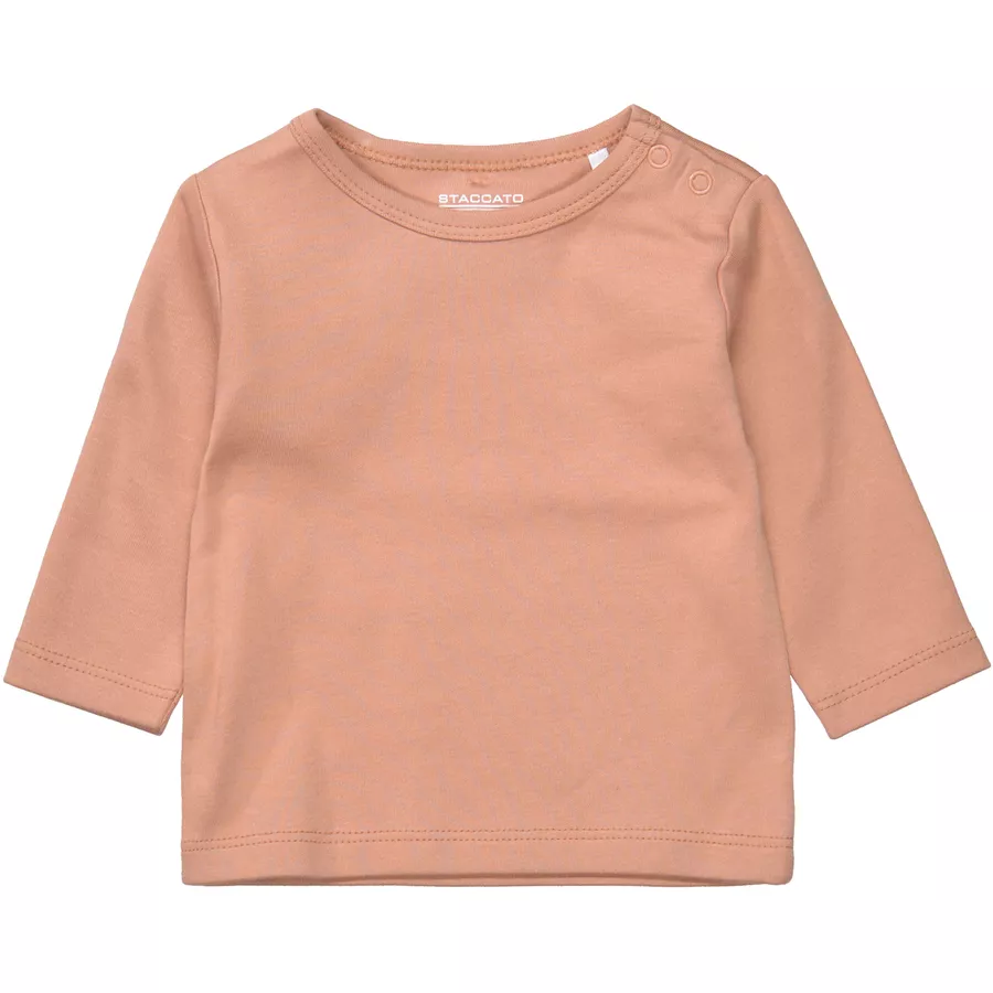 Staccato Strampler+Shirt beige melange gemustert