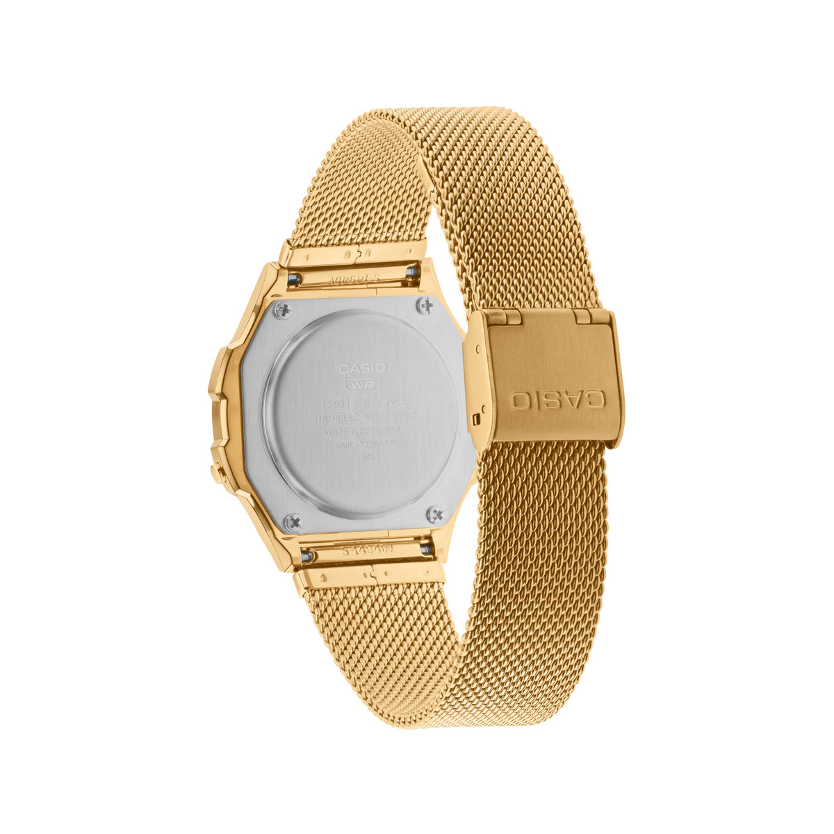 Montre Casio mixte résine doré bracelet acier doré