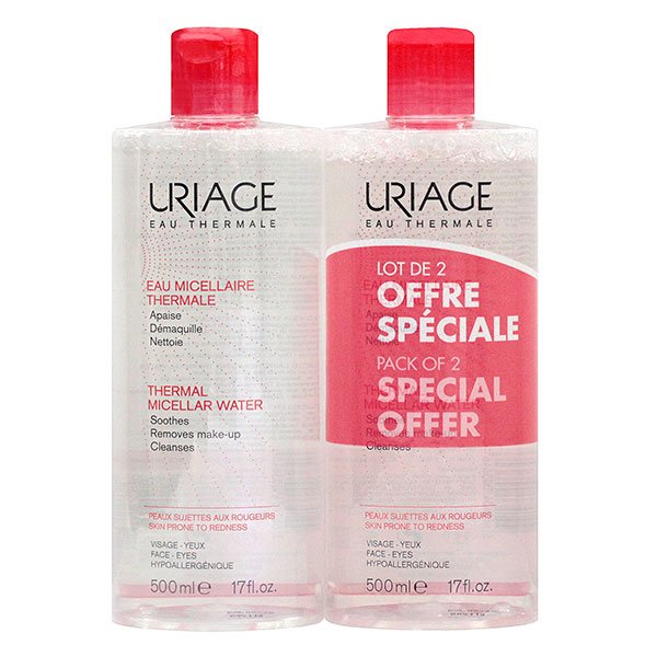 Eau micellaire peaux sujettes à rougeurs 2x500ml