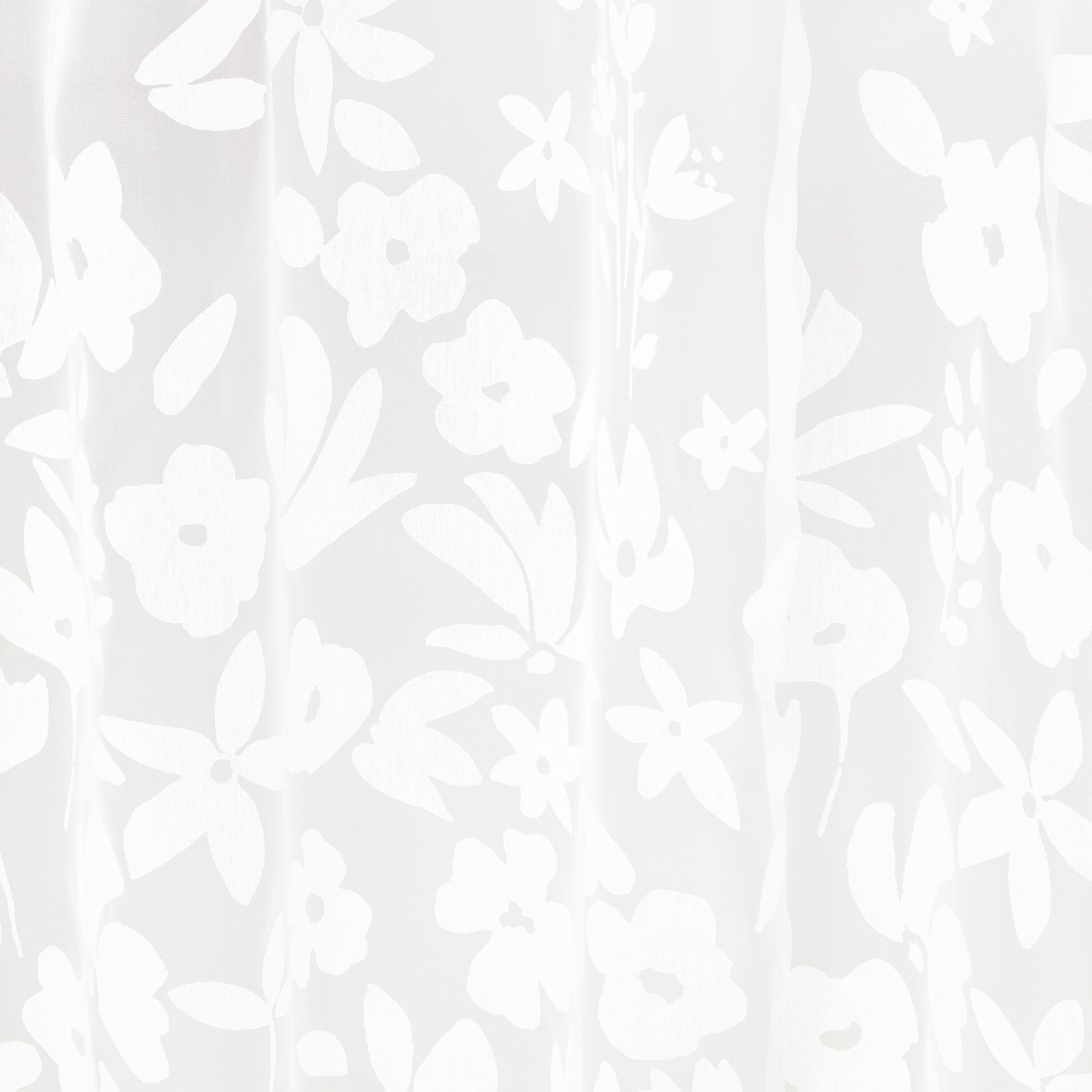 FLORES Fertigvorhang Tag - Weiss / B: 150.0 cm x H: 270.0 cm