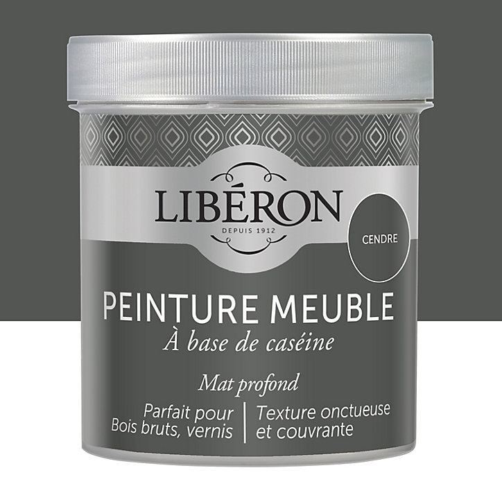 Peinture à base de caséine meubles Libéron cendre mat 500ml