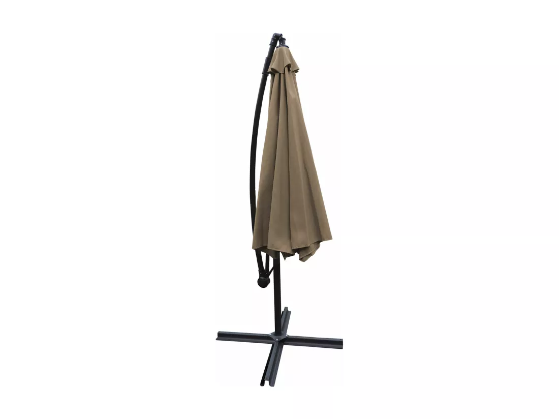 Parasol déporté MOLOKAI carré 2,7x2,7m taupe - HAPPY GARDEN