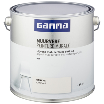 Gamma muurverf canvas mat 2,5 liter