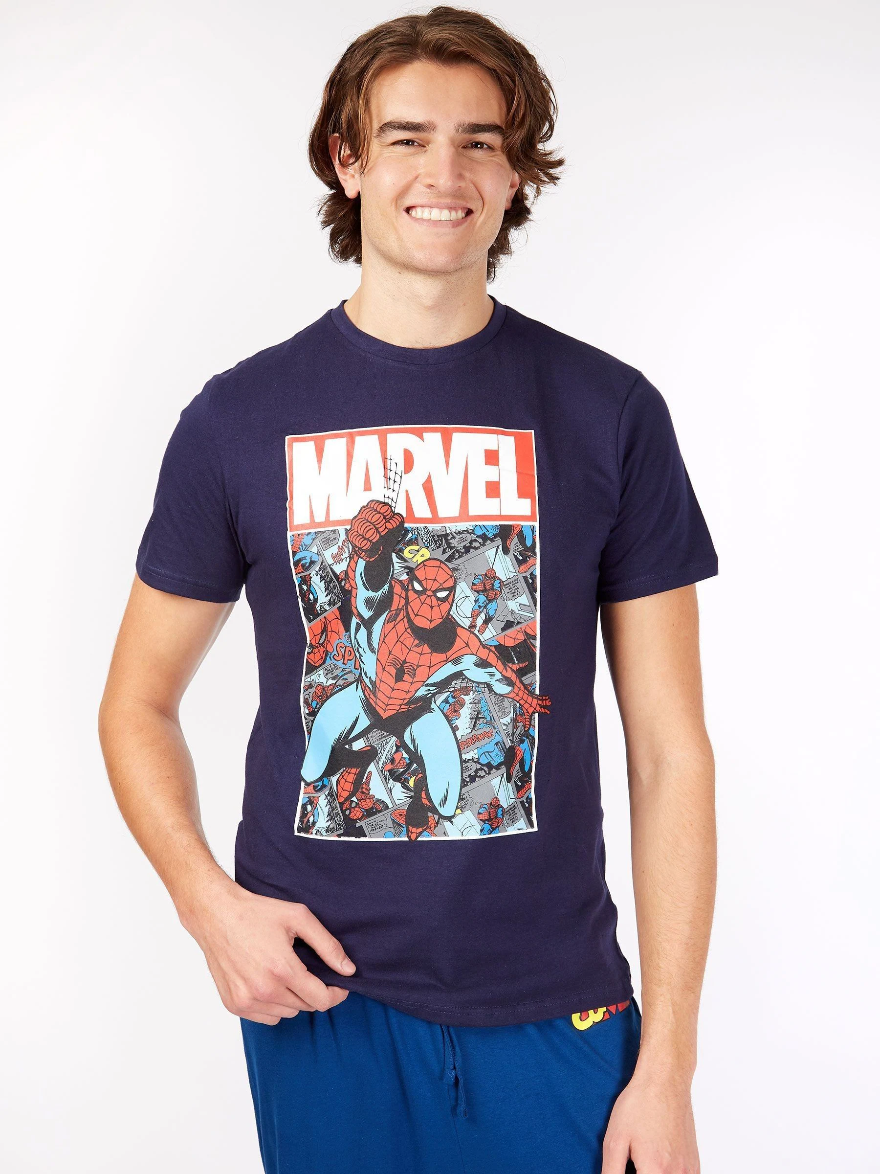 Personage Marvel Spiderman Disney herenpyjama van 100% katoen
