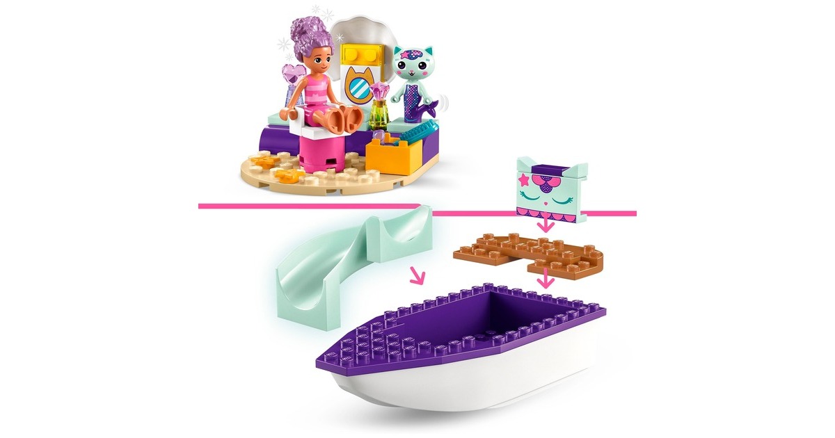 LEGOGabby's poppenhuis - Vertroetelschip van Gabby en Meerminkat Constructiespeelgoed  (10786)