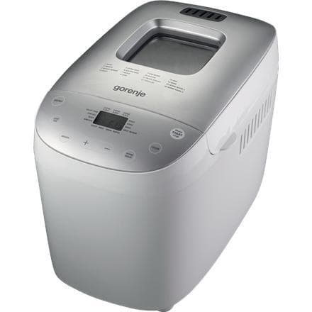 Gorenje Brødmaskine BM1600WG Effekt 850 W, Antal programmer 16, Display LCD, Hvid/Sølv