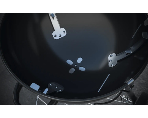Tenneker® Houtskoolgrill Kettle Grill Black Moon Ø 58 cm Deksel Thermometer en Uitneembare Asbak Zwart