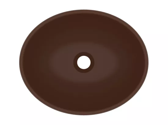 Lavabo ovale de luxe marron 40 x 33 x 13.5 cm 02_0002671