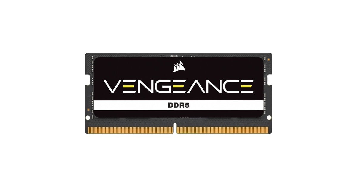 Corsair32 GB DDR5-4800 laptopgeheugen  (Zwart, CMSX32GX5M1A4800C40, Vengeance DDR5)