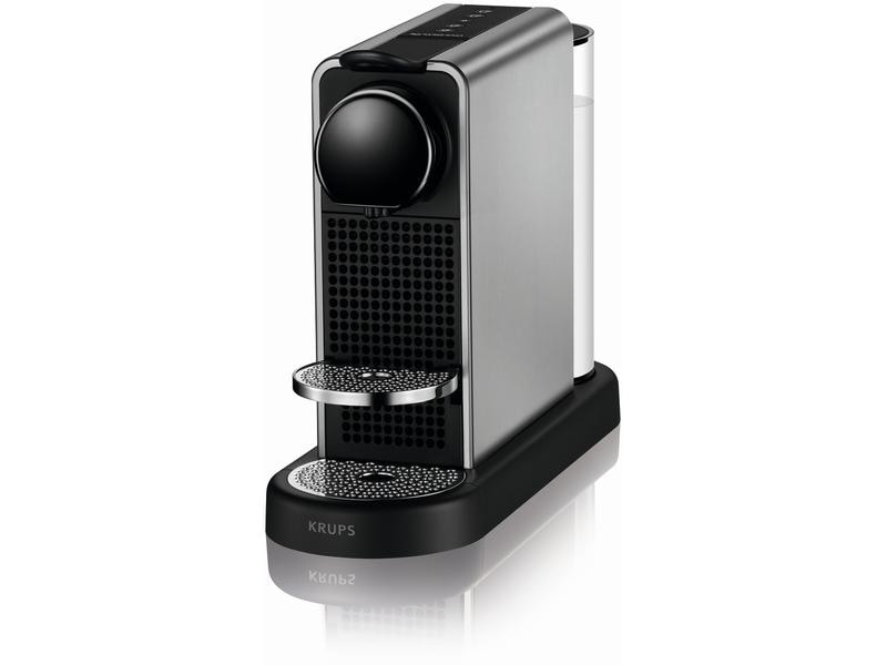 Krups Kaffeemaschine Nespresso CitiZ Platinum Schwarz/Titan Elegante Nespressomaschine