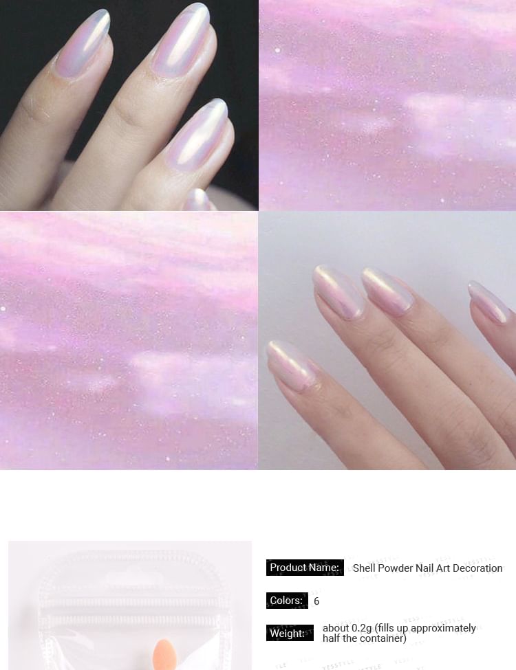 Monoe - Shell Powder Nail Art Decoratie